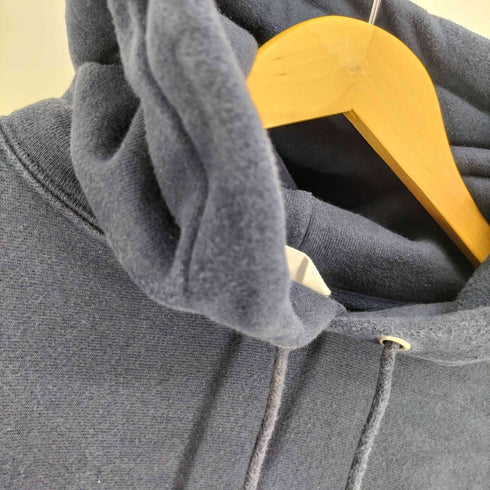 チャンピオン Champion 青単 復刻 REVERSE WEAVE リバースウィーブ ロゴ刺繍 目なし ポリコットン プルオーバーパーカー メンズ import:L