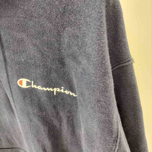 チャンピオン Champion 青単 復刻 REVERSE WEAVE リバースウィーブ ロゴ刺繍 目なし ポリコットン プルオーバーパーカー メンズ import:L