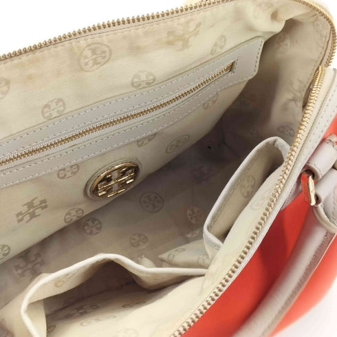 トリーバーチ TORY BURCH ロゴプレート レザーハンドバッグ レディース