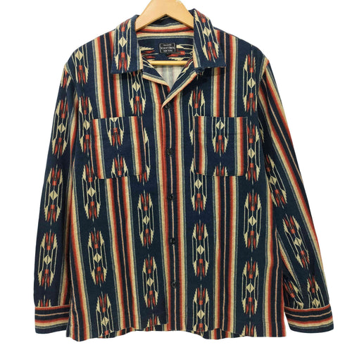 ショットブロス SCHOTT BROS. ネイティブ柄 開襟 ネルシャツ ロングスリーブシャツ メンズ JPN:L
