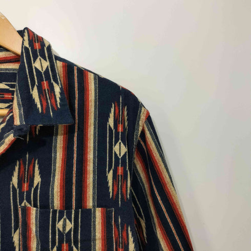 ショットブロス SCHOTT BROS. ネイティブ柄 開襟 ネルシャツ ロングスリーブシャツ メンズ JPN:L