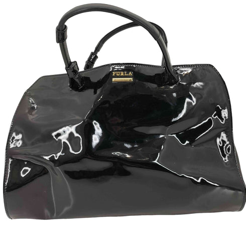 フルラ FURLA レザー切替 エナメル 2way ショルダーバッグ ハンドバッグ レディース
