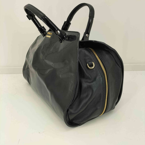 フルラ FURLA レザー切替 エナメル 2way ショルダーバッグ ハンドバッグ レディース