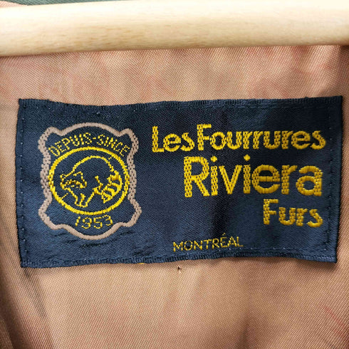 LES FOURRURES RIVIERA FURS 韓国製 裏地総柄 パイピングデザイントレンチコート メンズ US:38