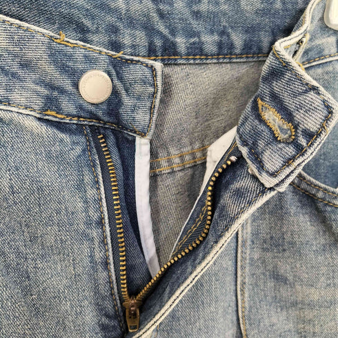 ピンタック フレアデニムパンツ メンズ