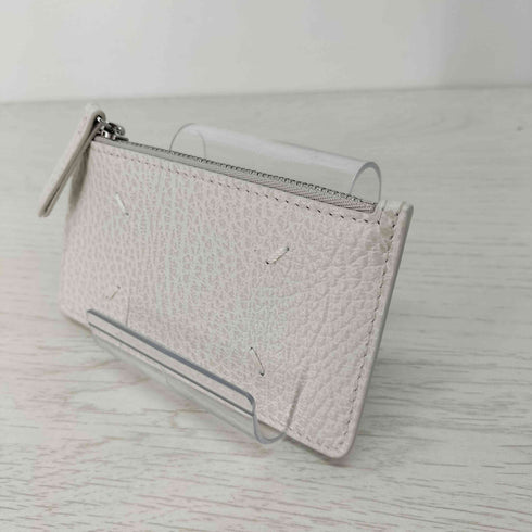 メゾンマルジェラ Maison Margiela 4ステッチカードホルダーウォレット カードケース カード入れ コンパクトウォレット レザー ホワイト 白 レディース ONE SIZE