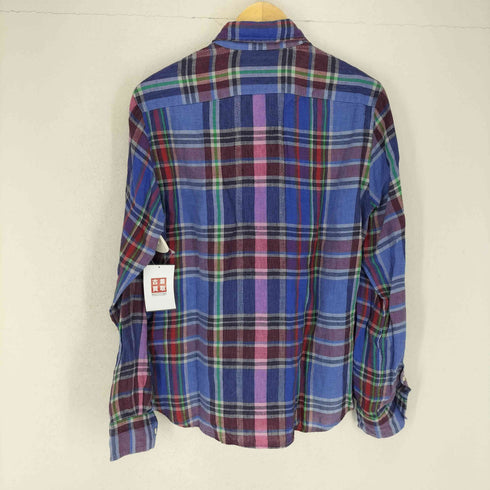 ポロラルフローレン POLO RALPH LAUREN CLASSIC FIT リネン100 ポニー刺繍チェックシャツ メンズ JPN:L