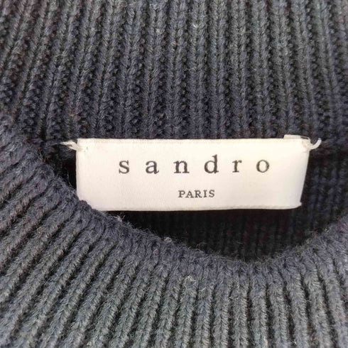 サンドロパリ sandro PARIS フロントポケット モックネック ウールアクリルニット レディース import:XS