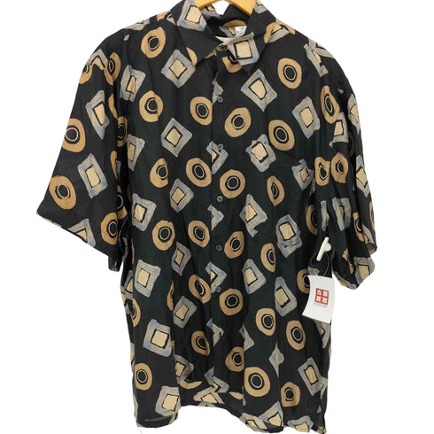ロバートストック ROBERT STOCK 総柄シルクレギュラーカラーS/S シャツ メンズ import:XL