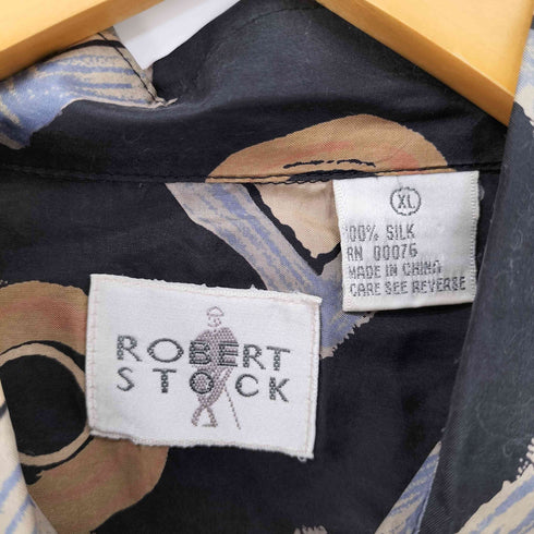 ロバートストック ROBERT STOCK 総柄シルクレギュラーカラーS/S シャツ メンズ import:XL