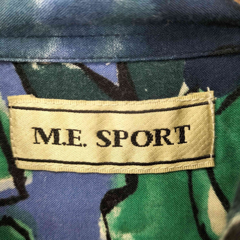 M.E. SPORT 総柄レーヨンレギュラーカラーシャツ メンズ import:L