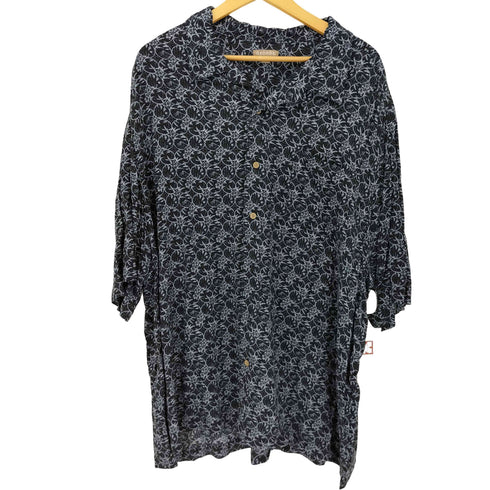 ジョージズ GEORGE レーヨン総柄オープンカラーシャツ オーバーサイズ メンズ 3XL