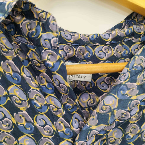 BOGARI 総柄シルクレギュラーカラーシャツ メンズ