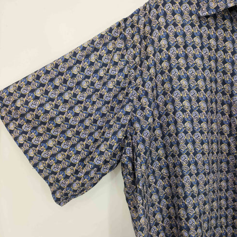 BOGARI 総柄シルクレギュラーカラーシャツ メンズ