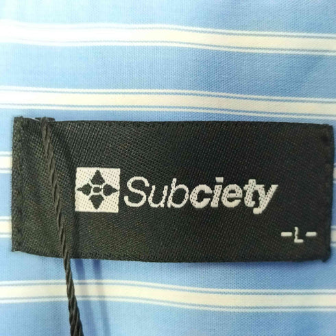 サブサエティ Subciety LOOSE SILHOUETTE STRIPE SHIRT ストライプ 長袖シャツ メンズ L