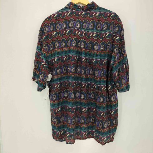 BOGARI 総柄シルクレギュラーカラーシャツ メンズ
