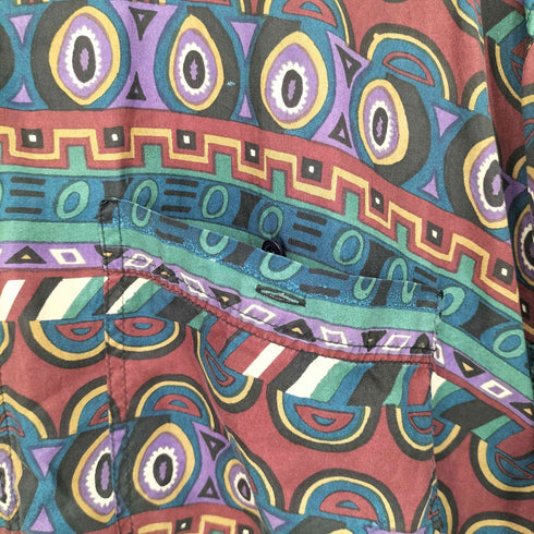 BOGARI 総柄シルクレギュラーカラーシャツ メンズ