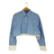 ザラ ZARA ストライプポプリン クロップドシャツ レディース import:S