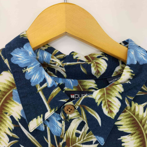 ピューリタン PURITAN 花柄レーヨンレギュラーカラーシャツ メンズ 2XL
