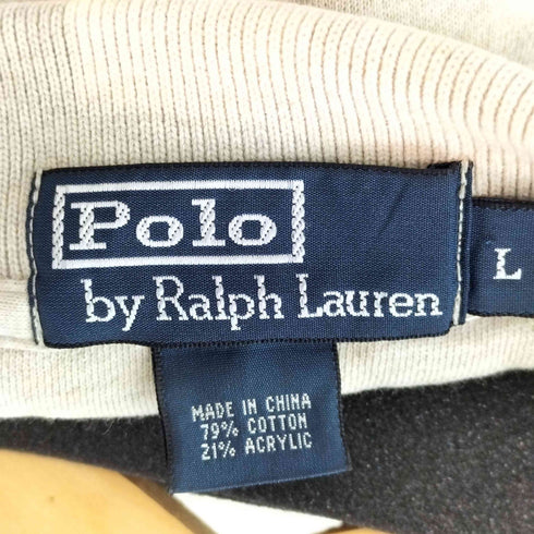 ポロバイラルフローレン Polo by RALPH LAUREN 90S ポロスウェット L/S POLO ポニー刺繍 メンズ import:L