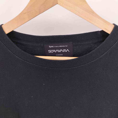 HAJIME SORAYAMA BLACK LONG SLEEVE TEE SHIRT バックプリント L/S Tシャツ メンズ