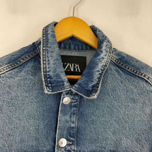 ザラ ZARA ダメージ加工 デニムベスト メンズ S-M