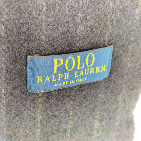 ポロラルフローレン POLO RALPH LAUREN イタリア製 ポロベア刺繍 ストライプ フリンジマフラー メンズ