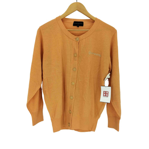 ジャンニヴァレンティノ GIANNI VALENTINO ラメ刺繍ロゴ リネン混 カーディガン レディース import:M