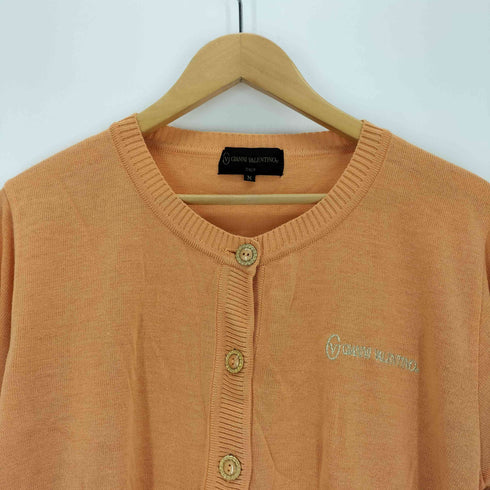 ジャンニヴァレンティノ GIANNI VALENTINO ラメ刺繍ロゴ リネン混 カーディガン レディース import:M
