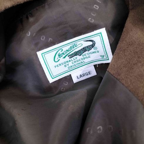 クロコダイル crocodile スエード調 ジップアップジャケット メンズ L