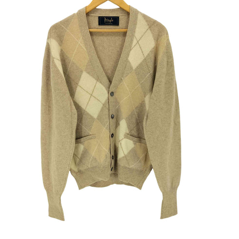 プリングルオブスコットランド Pringle of Scotland アーガイル柄 カシミヤカーディガン メンズ 40