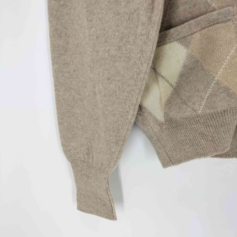 プリングルオブスコットランド Pringle of Scotland アーガイル柄 カシミヤカーディガン メンズ 40