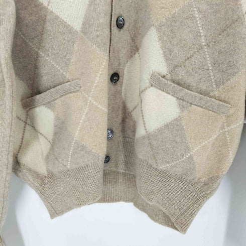 プリングルオブスコットランド Pringle of Scotland アーガイル柄 カシミヤカーディガン メンズ 40