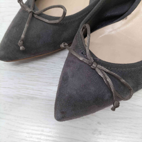 ファビオルスコーニ FABIO RUSCONI イタリア製 AMALFI-ASFALTO 1705 スエードパンプス VIBRAMソール レディース JPN:23