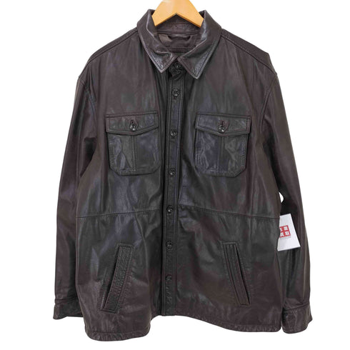 エディーバウアー Eddie Bauer カウレザー シャツジャケット メンズ import:XL