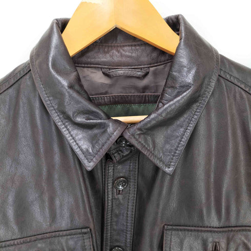 エディーバウアー Eddie Bauer カウレザー シャツジャケット メンズ import:XL