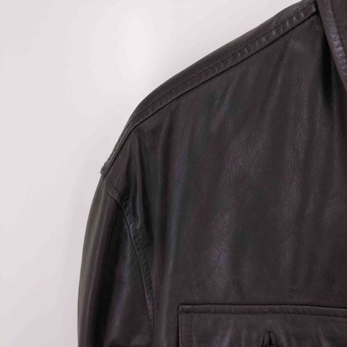 エディーバウアー Eddie Bauer カウレザー シャツジャケット メンズ import:XL