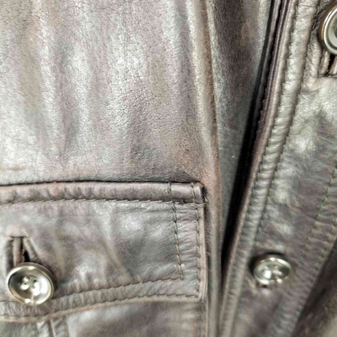 エディーバウアー Eddie Bauer カウレザー シャツジャケット メンズ import:XL