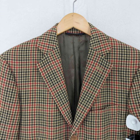 ブルックスブラザーズ BROOKS BROTHERS イタリア製 カシミヤ混 ガンクラブチェック 3Bテーラードジャケット メンズ 36