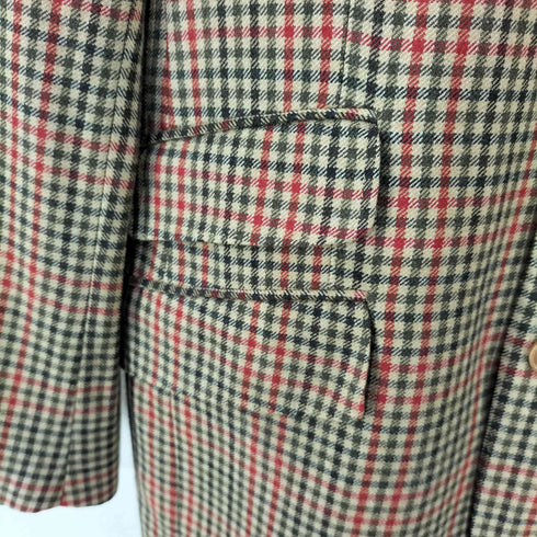 ブルックスブラザーズ BROOKS BROTHERS イタリア製 カシミヤ混 ガンクラブチェック 3Bテーラードジャケット メンズ 36