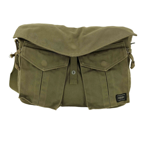 ポーター PORTER LOVE&PEACE ロゴパッチ ミリタリー ショルダー バッグ メンズ