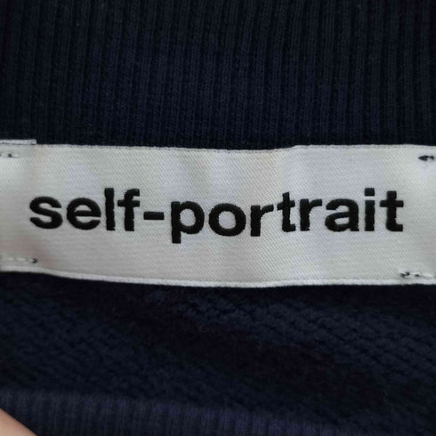 セルフポートレイト self-portrait フロントプリント クルーネックスウェット レディース import:S