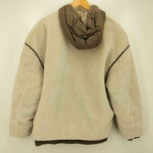 ザラ ZARA キルティング切り替え ボア 中綿 フーデットジャケット メンズ import:M