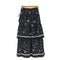 セルフポートレイト self-portrait TIERED STAR SATIN PRINTED SKIRT スター プリーツ ティアードスカート レディース UK6