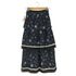 セルフポートレイト self-portrait TIERED STAR SATIN PRINTED SKIRT スター プリーツ ティアードスカート レディース UK6