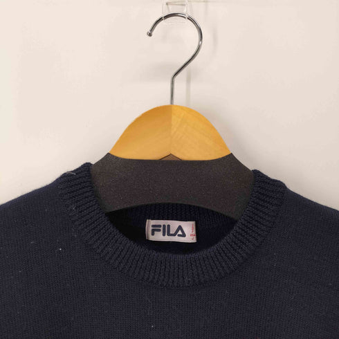 フィラ ゴルフ FILA GOLF ロゴ刺繍バイカラーボーダーニットセーター レディース JPN:L