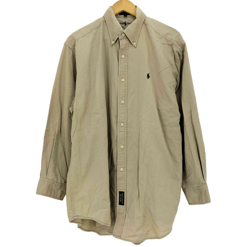 ラルフローレン RALPH LAUREN 90S ポニー刺繍 THE BLAIRE BUTTON DOWN L/S シャツ メンズ import:L