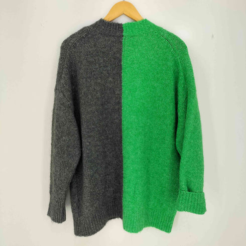 ザラ ZARA アルパカ混 バイカラー ニット カーディガン レディース import:M