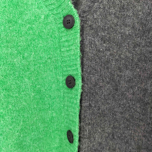 ザラ ZARA アルパカ混 バイカラー ニット カーディガン レディース import:M