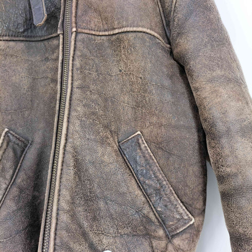 ショット Schott USA製 B-6 TYPE レザー シープスキン ムートン フライトジャケット メンズ 38